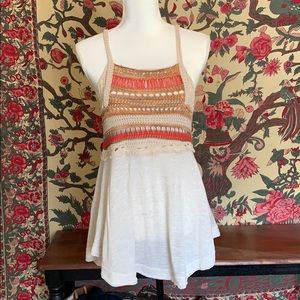 Free People Crochet Tank Top XS